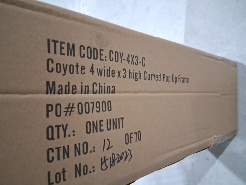 Coyote Curved Pop Up Display Kit with lights - 8ft x 10ft (model: coy-4x3-c) image 7