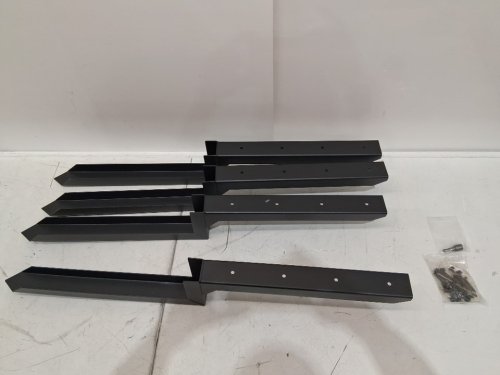 4PK Fence Post Repair Kit Steel Anchors - 35" - BLACK image 4
