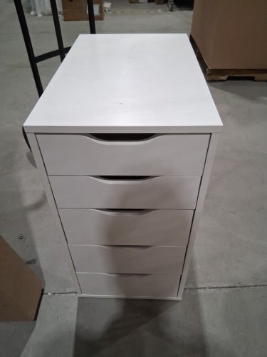 5-Drawer WOODEN Storage Cabinet- 23"X 14.5"X 27.5" - WHITE image 2