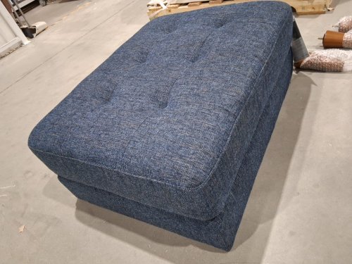 King Fabric Upholstered Ottoman with wood legs for living room , bedroom - 31" x 23" x 19.5" - blue (model:1644976) image 6