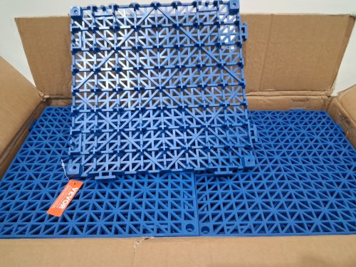 50pk Modular Interlocking Drainage Mats - 12" x 12" - blue (model: 30*30*1.5cm-b) image 4