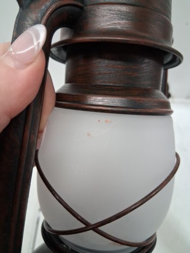 DUAL MODE OUTDOOR LED SOLAR LANTERN - 14.37"X5.31" - BROWN (MODEL : T00014) image 2