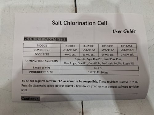 TurboCell Salt Chlorination Cell for Hayward - 15FT CABLE - 40000gal - white (model: 99889420001BE315) image 7