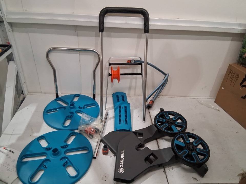 Gardena CleverRoll  Easy Hose Trolley ON WHEELS  - Blue / Grey image 3