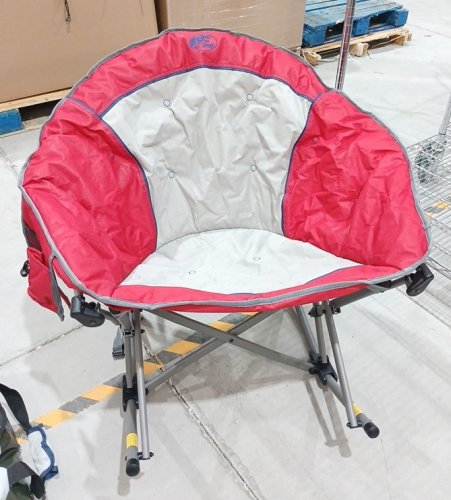 PADDED ROCKING CLUB CHAIR - 32.5"H X 22" X 19.5" - RED (MODEL: MC-1102) image 3