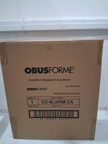 OBUSFORME LUMBAR SUPPORT ERGONOMIC MEMORY FOAM BACK REST WITH DUAL ADJUSTABLE STRAPS - BLACK (MODEL: CU-BLKRM-CA) image 2