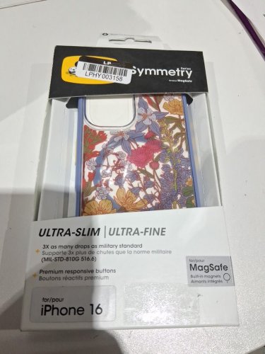 OtterBox Symmetry Series iPhone 16 Clear Case FOR MAGSAFE - Floral Purple image 2