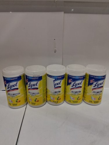 5pk lysol advanced disinfecting wipes - 550 wipes total - citrus scent (model: 1708072) image 2