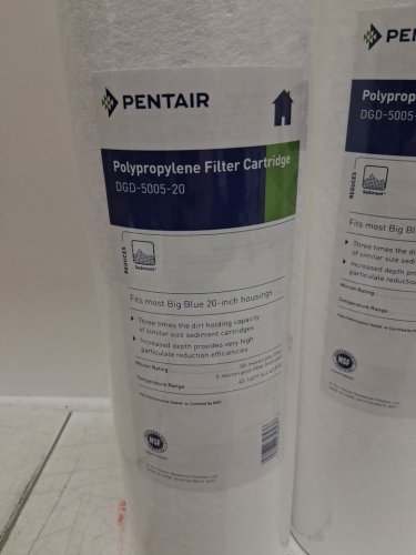 4PK Pentair Pentek Big Blue Water Filter Whole House Sediment Filter Cartridge Replacement, Dual-Gradient Density Spun Polypropylene- 20" x 4.5", 5 Micron,-(MODEL:DGD-5005-20) image 4