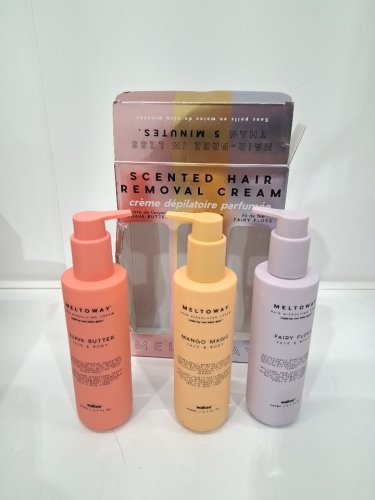 3pc meltoway scented hair removal cream - 200ml each - guava butter / mango magic / fairy floss image 3