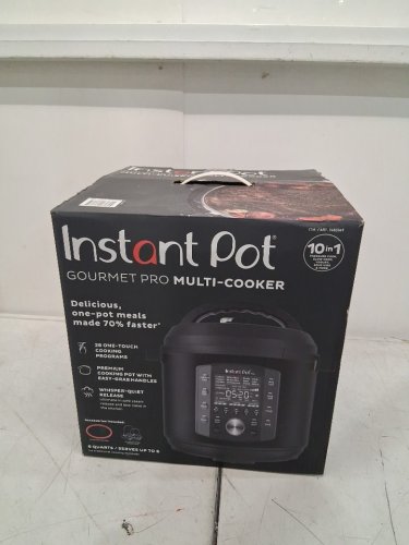 INSTANT POT DUO GOURMET 6 QUART 10-IN-1 PROGRAMMABLE MULTI-COOKER - BLACK (MODEL: 7483349) image 2