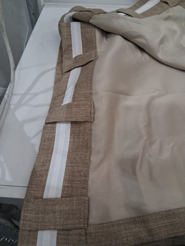 1 panel exclusive fabrics double wide curtain - 100" x 96" - thatched tan (model: boch-ln18538-dw-96) image 3