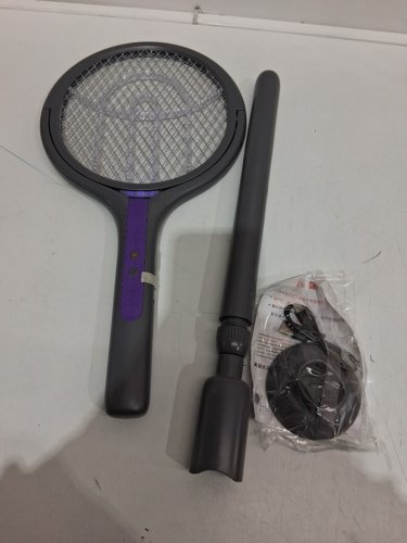 rechargeable electric intelligent mosquito swatter - 2800v - grey image 3