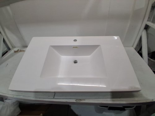 Getpro Solid Surface Vanity Top with integrated single sink basin - 36.4" x 21.8" x 8.1" - White (Model: RT36-P) image 4