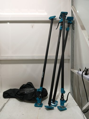 4pc MAXENIKIT ADJUSTABLE SUPPORT POLE TOOL/CABINET JACK - 49" to 114" - 200LBS MAX - BLUE (MODEL: MADG03-4) image 3