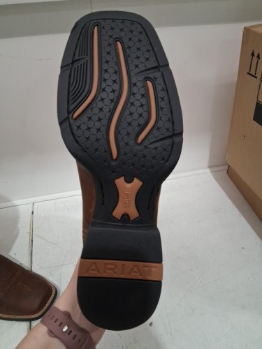 men's ariat Sport Rustler Western Boot - size 8.5 (extra wide) - Brute Brown/Tack Room Black (style: 10025127) image 6