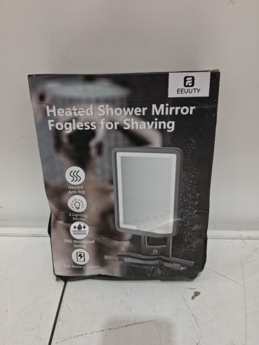 EEUUTY fogless heated shower mirror - 7" x 9" - Black image 2
