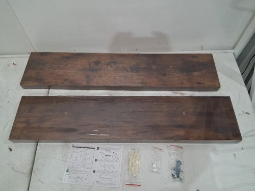 NATURAL HOMI FLOATING SHELves - 36" - rustic brown image 3