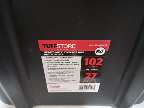 2PK Accent Pro Series heavy duty tote storage bin - 120l - red/black (model: 2277460) image 3