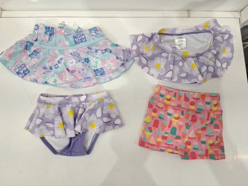 4 assorted baby SWIM BOTTOMS - 12M/18m - BLUE/PURPLE/PINK image 2