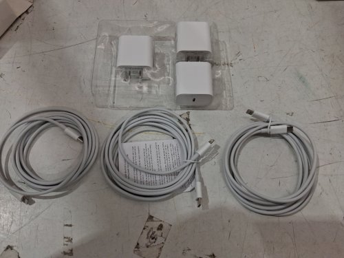 3pk fast chargers - usb-c to lightning - 3ft - white image 2
