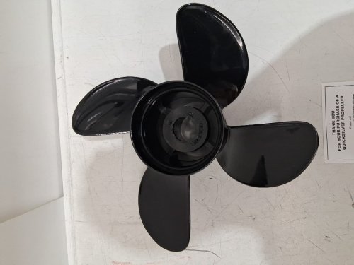 quicksilver nemesis aluminum performance propeller - 40-60h/p - black (model: 8m0055536) image 7