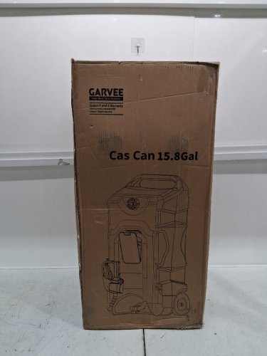 GARVEE Portable Fuel Tank Container with Manual Transfer Pump & 7 ft. Hose, HDPE Gasoline Can with Wheels - 16 GAL - RED/BLACK (MODEL: TYYPPG_343CVLCJ) image 3