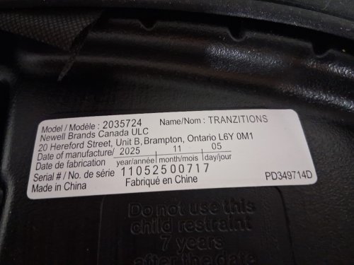 GRACO C20 TRANZITIONS 3-IN-1 HARNESS BOOSTER CAR SEAT - 100LBS CAP - BLACK (MODEL: 2035724) image 7
