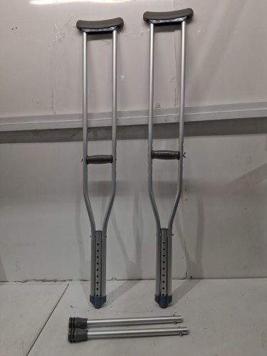 BQKOZFIN adult Crutches with 9-Level Heights - 49" - 55" - aluminum image 3