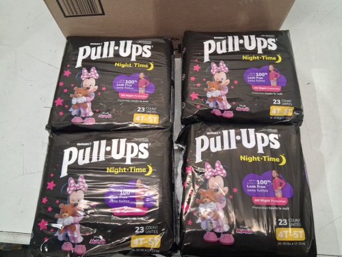 92PK HUGGIES PULL-UPS nighttime DISPOSABLE TRAINING PANTS - SIZE 4T-5T - DISNEY Minnie MOUSE image 3