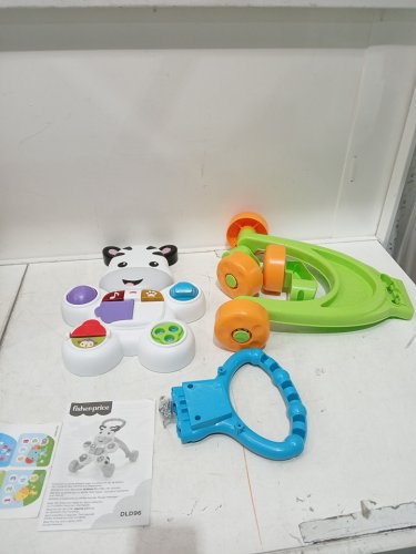 *FRENCH VERSION* FISHER-PRICE LEARN WITH ME ZEBRA WALKER BABY TOY WITH MUSIC & LIGHTS - MULTICOLOUR (MODEL: DLD96) image 3