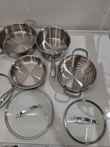 12pc Lagostina Forte 3-Ply Clad Cookware Set - pots and pans - stainless steel (model: 2100103838) image 4