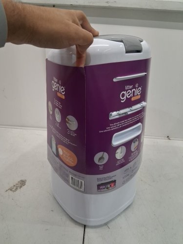 LITTER GENIE STYLE CAT LITTER ODOR CONTROL DISPOSAL SYSTEM PAIL WITH SCOOP AND HOLDER - 18" - WHITE (MODEL: ‎I000658) image 2