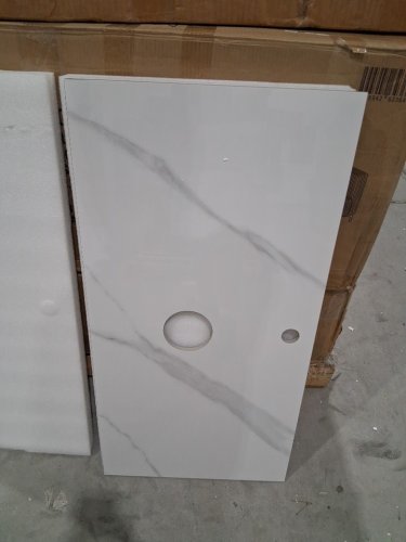 Porcelain vanity top for basin sinks - 36" x 18" - white image 3