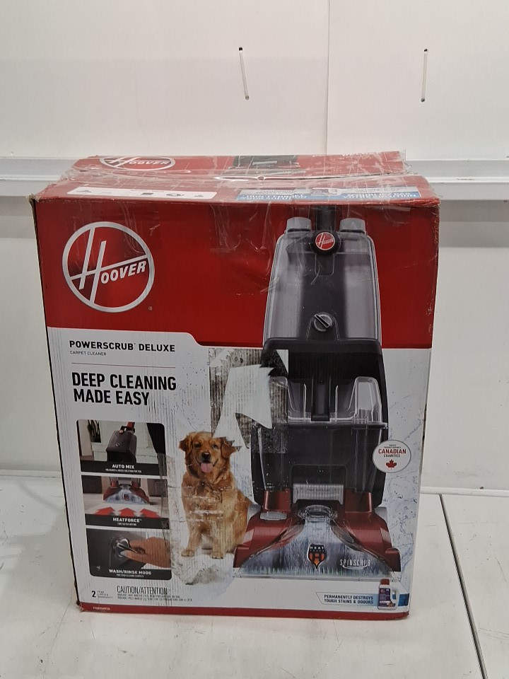Hoover PowerScrub Deluxe Upright Carpet Cleaner with Spin Scrub, Multi‑Directional Brushes, Dual‑Tank System, Heat Force Rapid‑Dry, and Automatic Detergent Mixing - 20FT Cord - red/black (MODEL: FH50150VCD) image 2