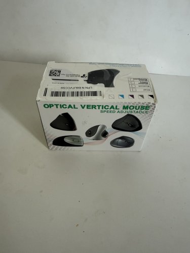 LEFT-HANDED OPTICAL VERTICAL COMPUTER MOUSE SPEED ADJUSTABLE - BLACK image 2