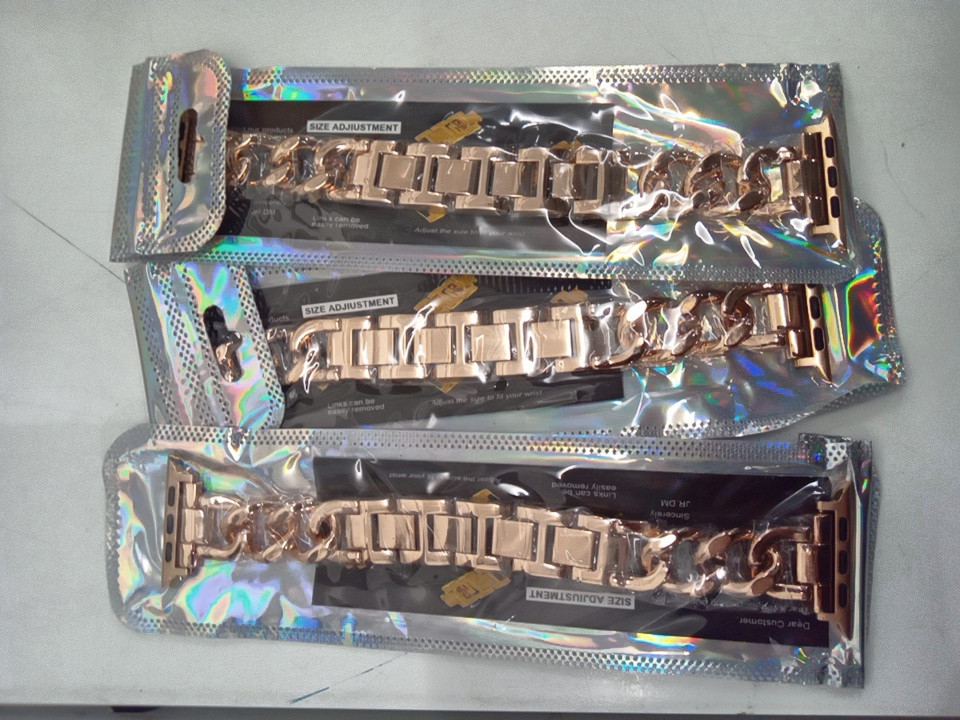 3 JR.DM single chain metal watch band adjustable - 42mm - rose gold image 3