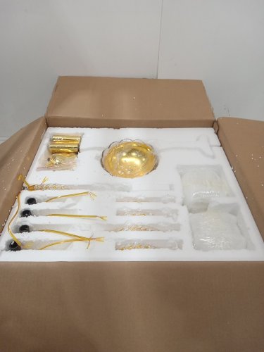 MODERN luxurious 12 light crystal chandelier - 25.6" x 31.6" - gold image 3