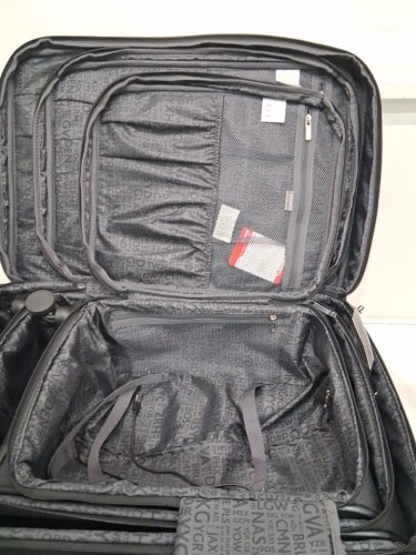 3pc Air Canada Central Softside Luggage Set with Integrated 3-digits TSA lock - black (MODEL:2024305) image 8