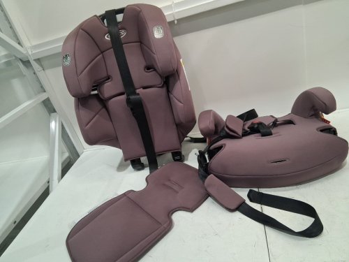 GRACO TRANZITIONS 3-IN-1 LIGHTWEIGHT ADJUSTABLE HEIGHT HARNESS BOOSTER CAR SEAT WITH CUP HOLDERS - 100LB MAX WEIGHT - ELOISE PURPLE (MODEL: 2217080) image 4