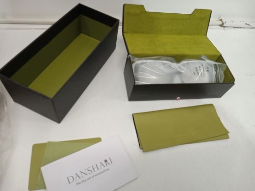 DANSHARI Kiyo eye glasses frames with demo lenses - 54▢18-140 - White / Black (model: DA07001AW5418) image 4