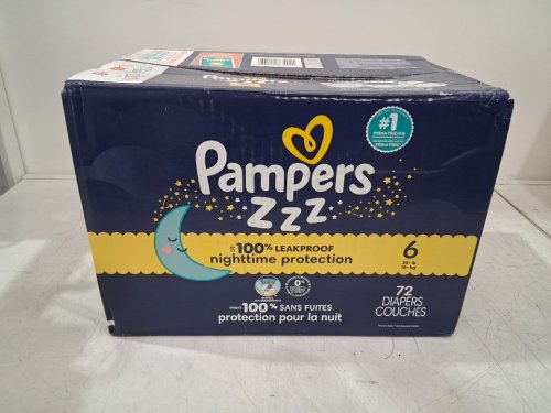 72PK Pampers ZZZ Nighttime Overnight Protection Diapers - Size 6 (35+ LBS) image 2