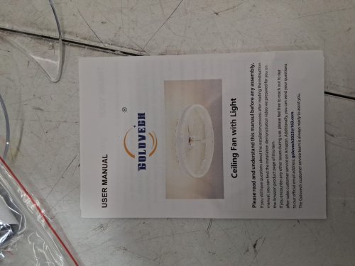 golovech FLUSH MOUNT CEILING LIGHT FAN WITH DIMMABLE LIGHT AND ADJUSTABLE SPEED - 72W - WHITE / CRYSTAL (MODEL: 8225-500) image 4