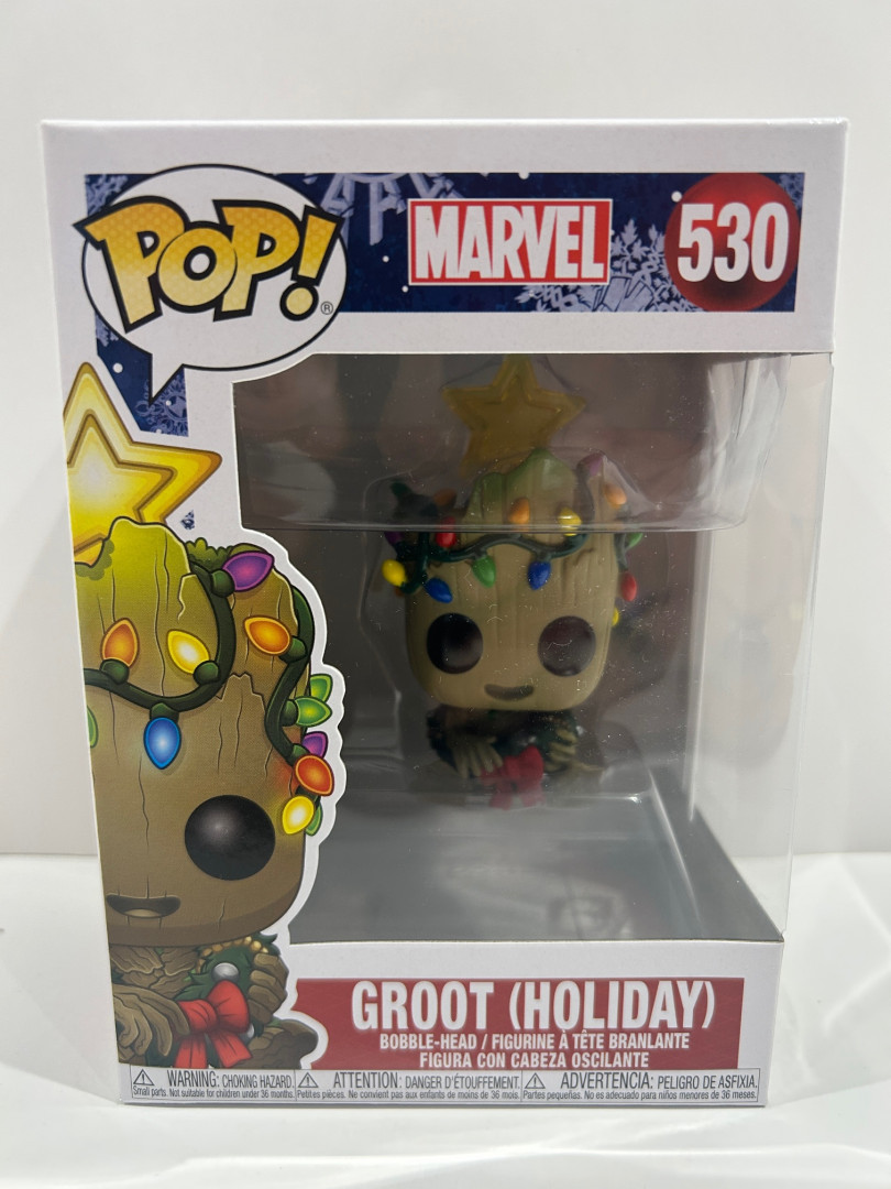 Funko pop! marvel - groot (holiday) bobble head (#530) image 2