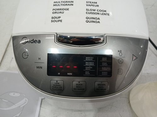 MIDEA LOW SUGAR FUNCTION RICE COOKER WITH STAINLESS STEEL STEAMER - 6 CUP - WHITE (MODEL: 1993090) image 5