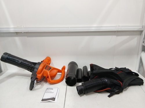 BLACK+DECKER CORDED VACUUM BACKPACK LEAF BLOWER & MULCHER - 250MPH/ 400CFM - BLACK/ORANGE (MODEL: BEBL7000) image 5
