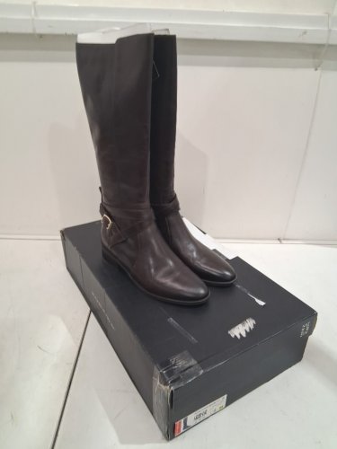 women's Naturalizer Wide Calf Knee High leather Boot - size 9 M - dark brown image 3