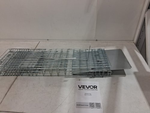 HUMANE ANIMAL TRAP - GALVANIZED IRON - 31" X 10" X 12" - SILVER (MODEL: LB-28A) image 3