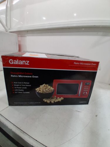 GALANZ RETRO STYLE COUNTERTOP MICROWAVE OVEN - 0.7CU.FT - RED (MODEL: GLCMKZ07RDR07) image 2