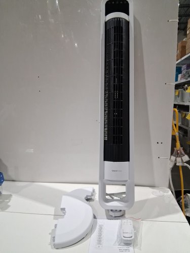 omnibreeze premium 38" Rotating tower fan with wifi CONTROL, 5-SPEEDS & REMOTE - white/BLACK (model: 5333021/dc2313r-g) image 3